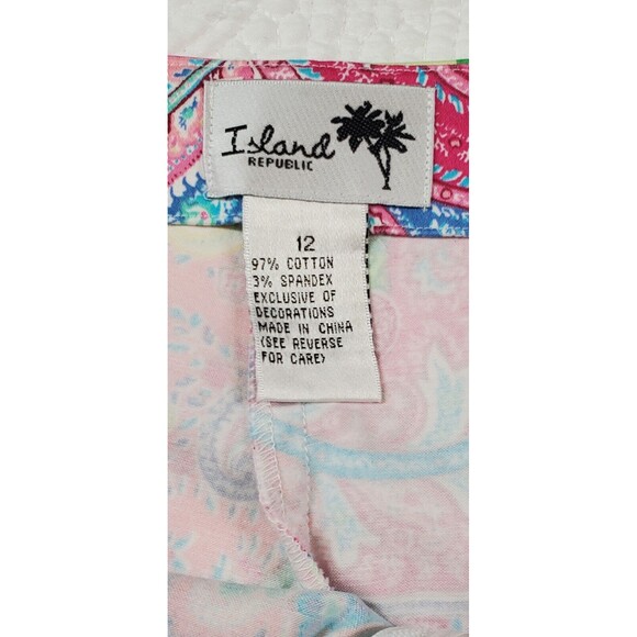 Island Republic Women's Skort Size 12 Stunning Paisley Print Shorts Golf Skirt - Picture 9 of 11